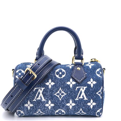 lv speedy denim bag|Nano Speedy Monogram Denim .